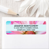 Mooie roze ventilator Sluiten Foto Etiket (Insitu)