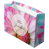 Mooie roze ventilator Sluiten Foto Groot Cadeauzakje (Achterkant Gekanteld)