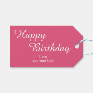 Mooie roze verjaardagscadeau Labels Cadeaulabel