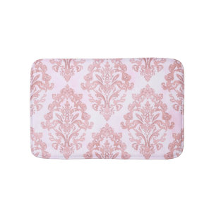 Mooie Roze Victoriaanse Damast Watercolor Patroon Badmat