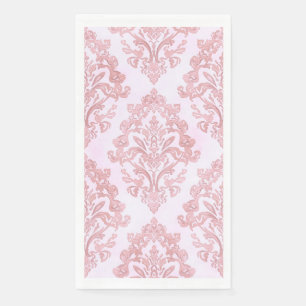 Mooie Roze Victoriaanse Damast Watercolor Patroon Servet