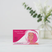 Mooie roze Visitekaartjes (Staand voorkant)