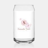 Mooie Roze Vlinders Persoonlijk Blikvorm Glas (Achterkant)