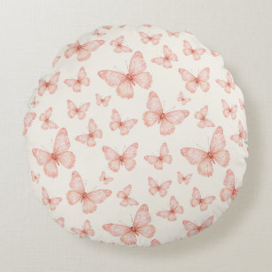Mooie roze vlinders rond kussen