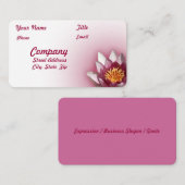 Mooie roze waterlelie foto tuinieren visitekaartje (Voorkant / Achterkant)