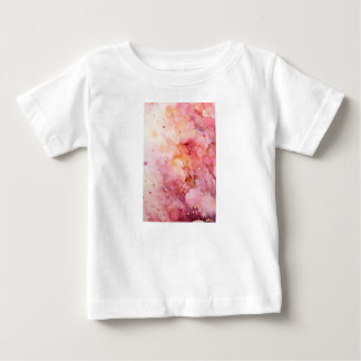 Mooie Roze Waterverf Bloemige Abstract Peuter T-Sh
