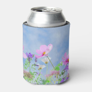 Mooie Roze Wilde Bloemenweide Blikjeskoeler