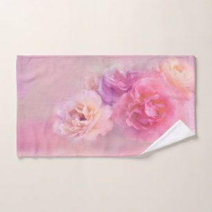 Mooie Roze & Witte Anjers Foto Handdoek
