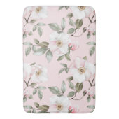 Mooie Roze Witte Bloemen Badmat (Voorkant Verticaal)