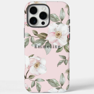 Mooie Roze Witte Bloemen iPhone 16 Pro Max Hoesje