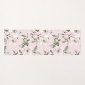 Mooie Roze Witte Bloemen   Yogamat (Voorkant (horizontaal))