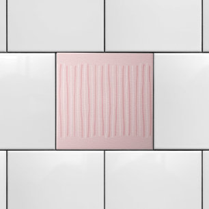 Mooie Roze Witte Fijne Verticale Strepen Tegeltje