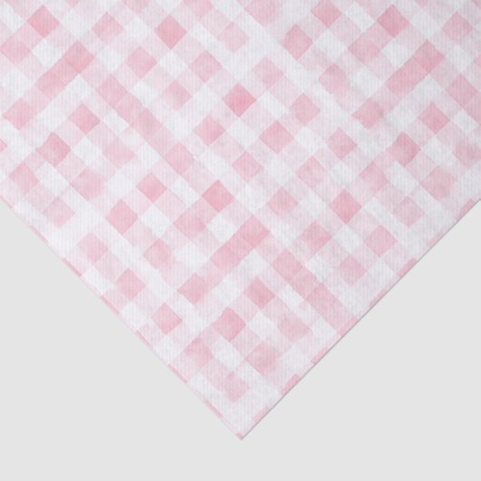 Mooie Roze Witte Geruite Strepen Bruidsmeisjesfees Tissuepapier (Detail)