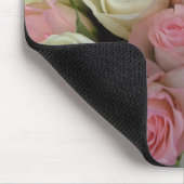 Mooie roze witte rozen bloem Bouquet Muismat (Hoek)