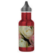 Mooie roze witte rozen bloem Bouquet Waterfles (Links)