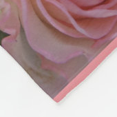 Mooie roze witte rozen met rugzak fleece deken (Hoek)