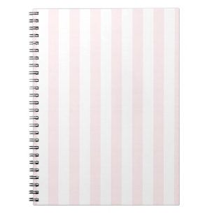 Mooie Roze & Witte Streep Spiraal Notebook Notitieboek