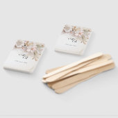 Mooie Roze Witte Waterverf Bloemen Handwaaier (Niet-gemonteerd)