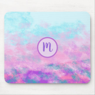 Mooie Roze Wolken Monogram Muismat
