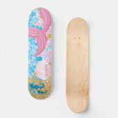 Mooie roze zeemeermin skateboard (Voorkant)