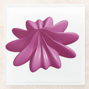 Mooie roze zeester glazen onderzetter