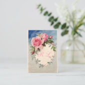 Mooie  Rozen, aangepaste monogram, Visitekaartje (Staand voorkant)