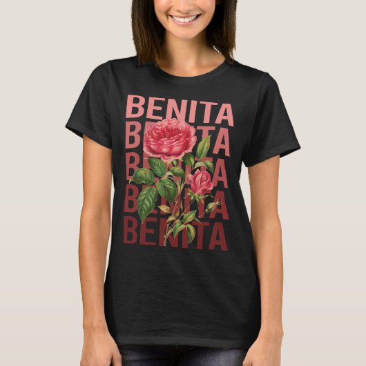 Mooie Rozen - Benita Naam T-shirt (Voorkant)