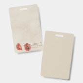 Mooie rozen bloem badge (Voor- en achterkant)