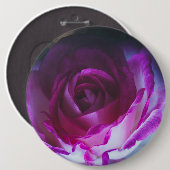 Mooie rozen bloem ronde button 6,0 cm (Voorkant /achterkant)