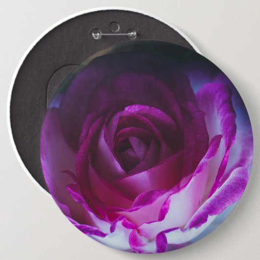 Mooie rozen bloem ronde button 6,0 cm (Voorkant /achterkant)