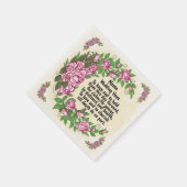 Mooie Rozen bruiloft geloften servetten (Hoek)