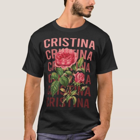 Mooie Rozen - Cristina Naam T-shirt (Voorkant)