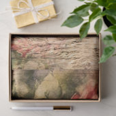 Mooie Rozen gekleurd op bijtend hout Tissuepapier (Geschenk)