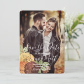 Mooie Rozen in het najaar - sla de datum op Kaart (Staand voorkant)