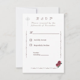 Mooie Rozen Katholiek RSVP Kaartje