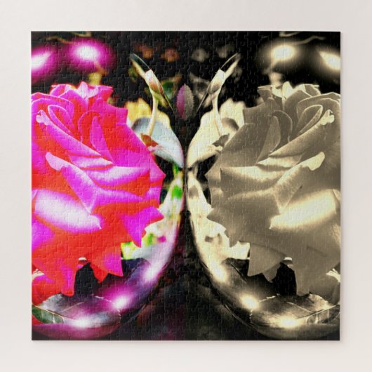 Mooie rozen kunst legpuzzel (Verticaal)