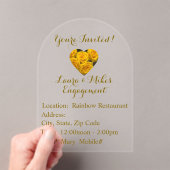 Mooie Rozen, Verloving uitnodiging Acryl Uitnodigingen (Insitu (Draagbaar))