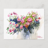 Mooie Rozen. Waterverf art. Holiday Briefkaart (Voorkant)