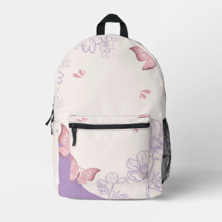 Mooie rugzak met bloemendesign