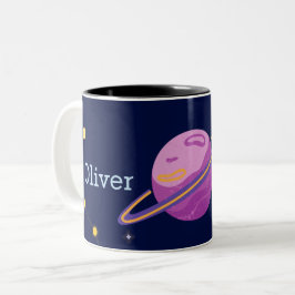 Mooie ruimte buiten het zonnestelsel Persoonlijke Tweekleurige Koffiemok