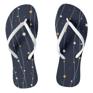 Mooie ruimteachtergrond met schitterende sterrenpa teenslippers