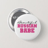 Mooie Russische baby Ronde Button 5,7 Cm (Voorkant /achterkant)