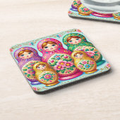 Mooie Russische pop drink onderzetter set (Linkerzijde)