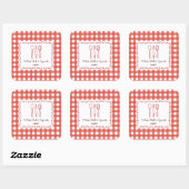 Mooie Rustieke Boerderij Gingham Bakkerij Labels (Vel)