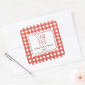 Mooie Rustieke Boerderij Gingham Bakkerij Labels (Envelop)
