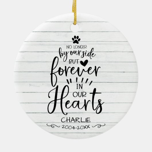 Mooie Rustieke Boerderijhuis Kat Of Hond Huisdier Keramisch Ornament (Achterkant)