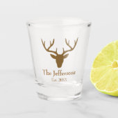 Mooie rustieke herenkop shot glas (Voorkant)