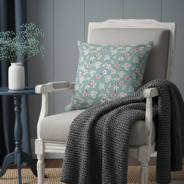 Mooie rustieke  kersenbloesems kussen (Creator heeft geüpload)