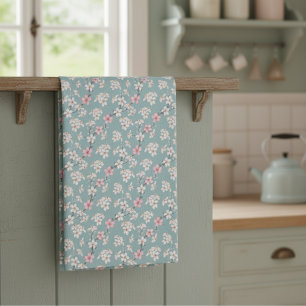 Mooie rustieke  kersenbloesems theedoek