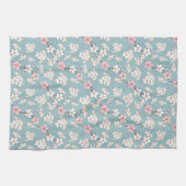 Mooie rustieke kersenbloesems theedoek (Horizontaal)